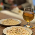 OSOUZAI MITSUAMI - サーモンと海老ディルのクリームスパゲティ 1,600円。