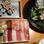 Tsukiji Sushikou Takumi - おまかせと巻物とすし好サラダ