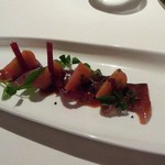 ア・ヴォートル・サンテ - 【2013年５月ディナー】前菜②：鰹の軽燻製とトマト　ニーソワーズ