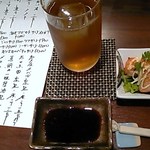 烏龍茶、つきだし