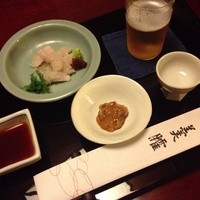 懐石 辻留 - 向附  鱧刺身、塩雲丹