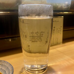 四万十 - 麦焼酎 麦 湯割り 400円。