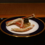 日本料理 幸庵 - ズワイガニの脚肉と加減酢煮凝り オシェトラキャビア添え