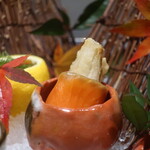 日本料理 幸庵 - 菊芋かき揚げのスモークサーモン巻き