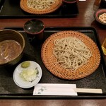 稲迺家 - ビール・鴨せいろ。