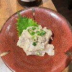 魚旬 - 美味しくて2回注文したカワハギの肝あえ