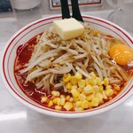 蒙古タンメン中本 - 市川味噌ラーメン+野菜大盛り+バター+コーン