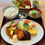 松島 - いつものにカキフライ追加、豚汁へ変更
