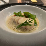 レストラン ラフィナージュ - クエのブレゼ、レモンの香るソース