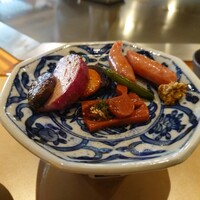 せんなり亭　心華房 - 地元野菜と、自家製ウインナー(◍˃ ᵕ ˂◍)上ロースステーキコース（5800円税込）