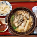 Ajino Mingei - 2022年12月18日 広島産蒸し牡蠣土手鍋うどん