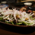 炭Dining 竹shi - 烏賊フライが乗ったサラダ