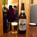 菊仙 - 瓶ビール（大瓶）：580円・アサヒスーパードライ！うまぁ〜し♪