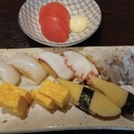 寿司居酒屋 まるがまる - 真いか　たこ　生ヤリイカゲソ　つまみ玉子　