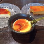 寿司居酒屋 まるがまる - カットケーキりんご　キャラメル　プリン