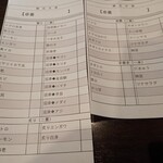 寿司居酒屋 まるがまる - 注文表