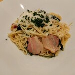 ボーノ - ホウレン草とベーコンのペペロンチーノ