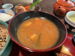 Tougeno Chaya - そばめし2038円の味噌汁