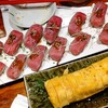 肉寿司 焼き鳥 食べ放題専門 個室居酒屋 笑い蔵 - 炙り肉寿司、だし巻き玉子