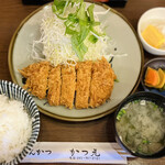 Katsugen - ロースカツ定食-ご飯大盛り ¥1,000-