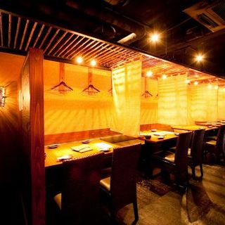 嬉しい全室半個室★すだれの仕切りで2名様～大人数様まで♪