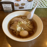 手打ちらーめんはやぶさ - 味玉醤油ラーメン