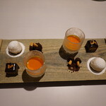 レミニセンス - 茶菓子：雪見大福、きのこの山、プリンetc