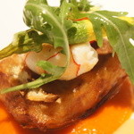 レストラン バカール - 千葉産　釣り太刀魚とタップナードのパイ包み　酸味を利かせたトマトバターソース（2011/9）
      