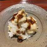 割烹 隆 - お昼のコース９６８０円。白子の飯蒸し。カリッとした衣、トロトロの白子、硬めの御飯がマッチして、味も食感も素晴らしかったです（╹◡╹）（╹◡╹）