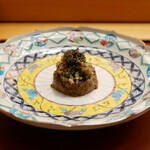 美会 - ●和牛のナムトック
      器も素晴らしい個性と相性。