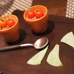 レストラン バカール - マイクロトマトとナタマメ（1日1組限定8800円のおまかせコース・2012/6）