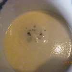 黒豆スイーツ&カフェ ささらい - 茶碗蒸し　茸ソース添え、アップ！