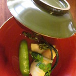 黒豆スイーツ&カフェ ささらい - 山菜と春野菜の炊合わせ