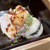 瓢嘻 六本木店 - 鰤と帆立のキャビア添え
