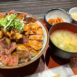 金沢肉食堂 10&10 - 5種の極み肉丼(¥1500)