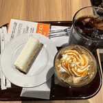 EXCELSIOR CAFFE - ケーキセットとアイスコーヒー・2022/11