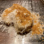 くずし鉄板 あばぐら - 蓮根の天ぷら（チーズ＋からすみ）