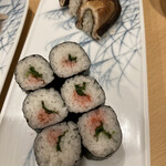 実寿司 - 梅しそ巻き330円　椎茸にぎり