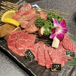 Yamagata Ushiyakiniku Gyuubee Souan - 和牛一頭六種　ソトノミ　カイノミ　イチボ