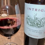WAGYU YAKINIKU IBUSANA - ドメーヌデグラス イントリーガ 2019 (チリ/カベルネ・ソーヴィニヨン ブティベルト)　「塩谷さんからグラス一杯サービスで頂きました」通常は¥1900