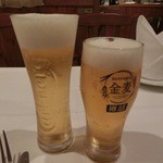 トラットリア ラ ブリアンツァ - カールスバーグと金麦で乾杯！