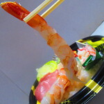 Hinodesuisan - 海鮮丼五色　１３９０円（税込）ボタン海老のアップ【２０２２年１２月】