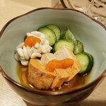 出羽鮨 - 白子・アン肝。