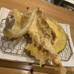 Tempura Teishoku Maki No - まきの定食（海老、イカ、キス、カボチャ、舞茸、とり）
      ＋蕎麦変更
      1199円＋132円