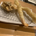 Tempura Teishoku Maki No - まきの定食（海老、イカ、キス、カボチャ、舞茸、とり）
      ＋蕎麦変更
      1199円＋132円