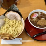 麺屋 多華味 - 多華味つけめん、大盛り、ニンニク少なめ、サービスの味玉付き