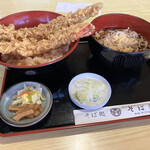 そば染 - 料理写真:アナゴとエビ天丼蕎麦セット1100円