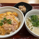 なか卯 - 親子丼＆ミニうどん＆唐揚げ