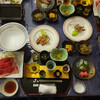 Mogami Takayu Zenshichi Noyu - 夕食スタンバイ状態　この後「天ぷら」や「芋煮」が熱々で配膳されました