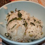 WAGYU YAKINIKU IBUSANA - カブの葉の菜飯、お焦げ付き